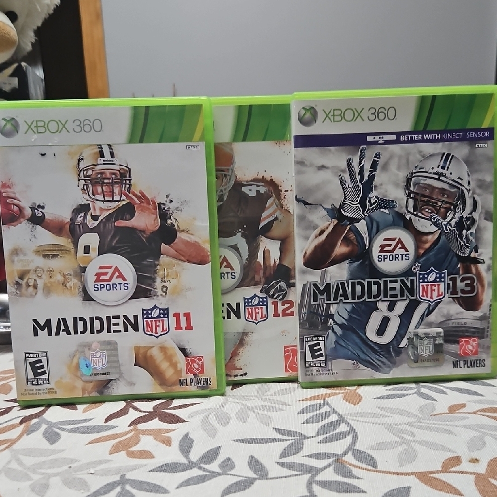 Madden NFL 11, 12, And 13 Xbox 360 Game Bundle